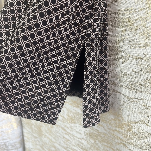 Gap Black/Beige Circle Print Stretch Pull On A Line Skirt Size M - Picture 3 of 14